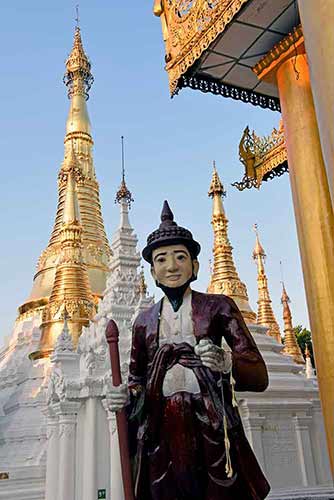 shwedagon pagoda caucasian-AsiaPhotoStock