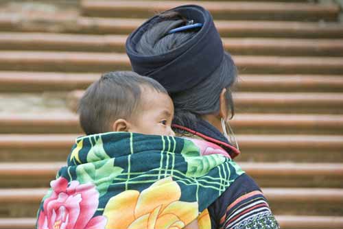 black hmong carrying-AsiaPhotoStock