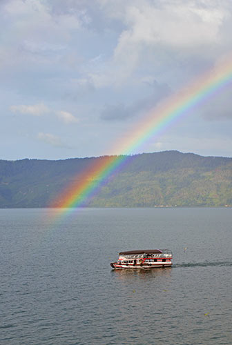 ferry rainbow-AsiaPhotoStock