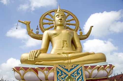 gold big buddha statue-AsiaPhotoStock