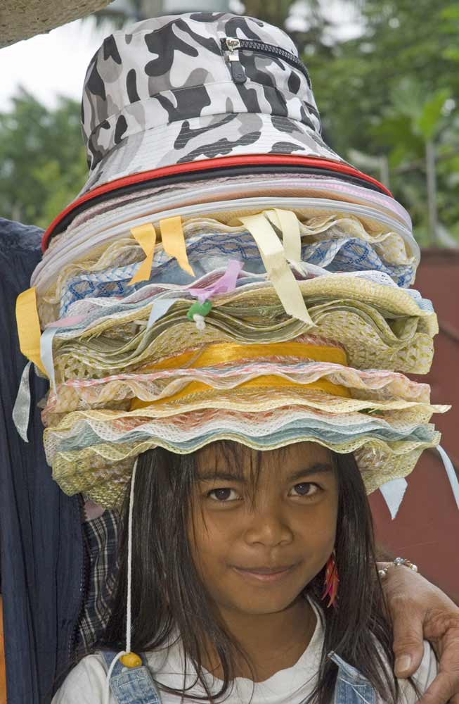 filipina selling hats-AsiaPhotoStock