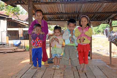 laos village kids-AsiaPhotoStock