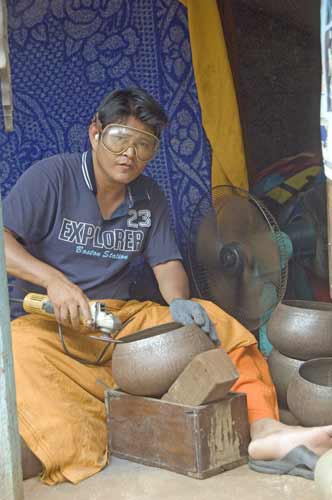 making alms bowls-AsiaPhotoStock
