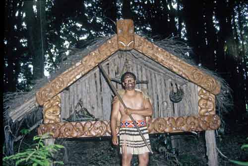 maori man by hut-AsiaPhotoStock