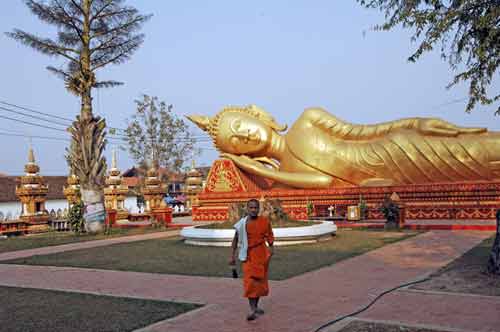 monk at buddha-AsiaPhotoStock