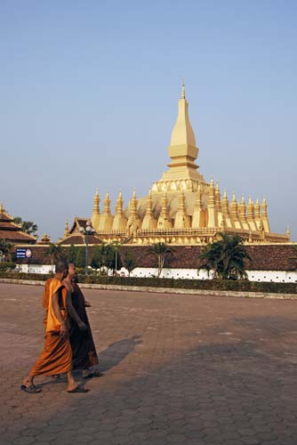 monks at gold stupa-AsiaPhotoStock