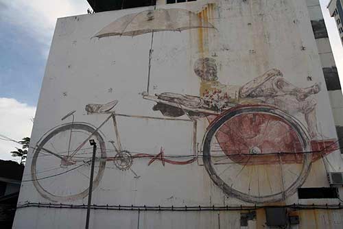 mural trishaw penang-AsiaPhotoStock