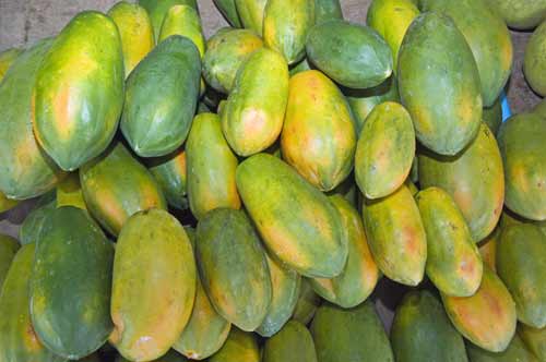 papaya at market-AsiaPhotoStock