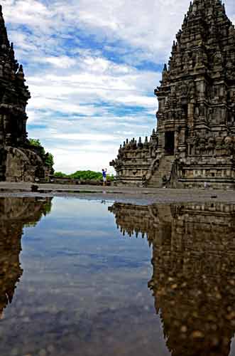 reflection prambanan-AsiaPhotoStock