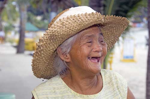 smiling old lady-AsiaPhotoStock