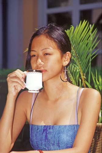 nepali drinking tea-AsiaPhotoStock